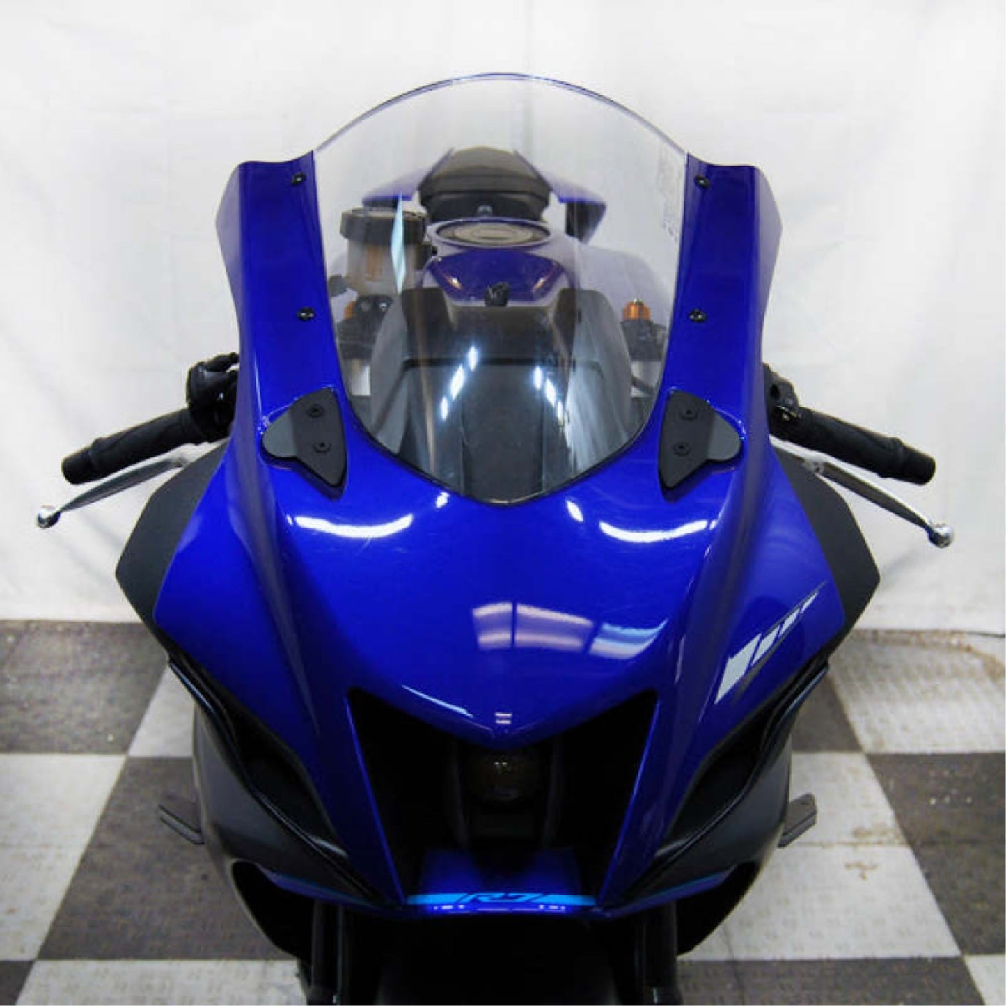 New Rage Cycle Mirror Block Off Plates - Black for 21+ Yamaha R7 [MPN: R7-MBO]_1462100