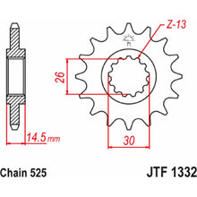 JT Sprockets Countershaft Sprocket for Honda VFR800 - 16-Tooth - 525  JTF1332.16RB_1367092