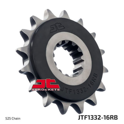JT Sprockets Countershaft Sprocket for Honda VFR800 - 16-Tooth - 525  JTF1332.16RB_1367093
