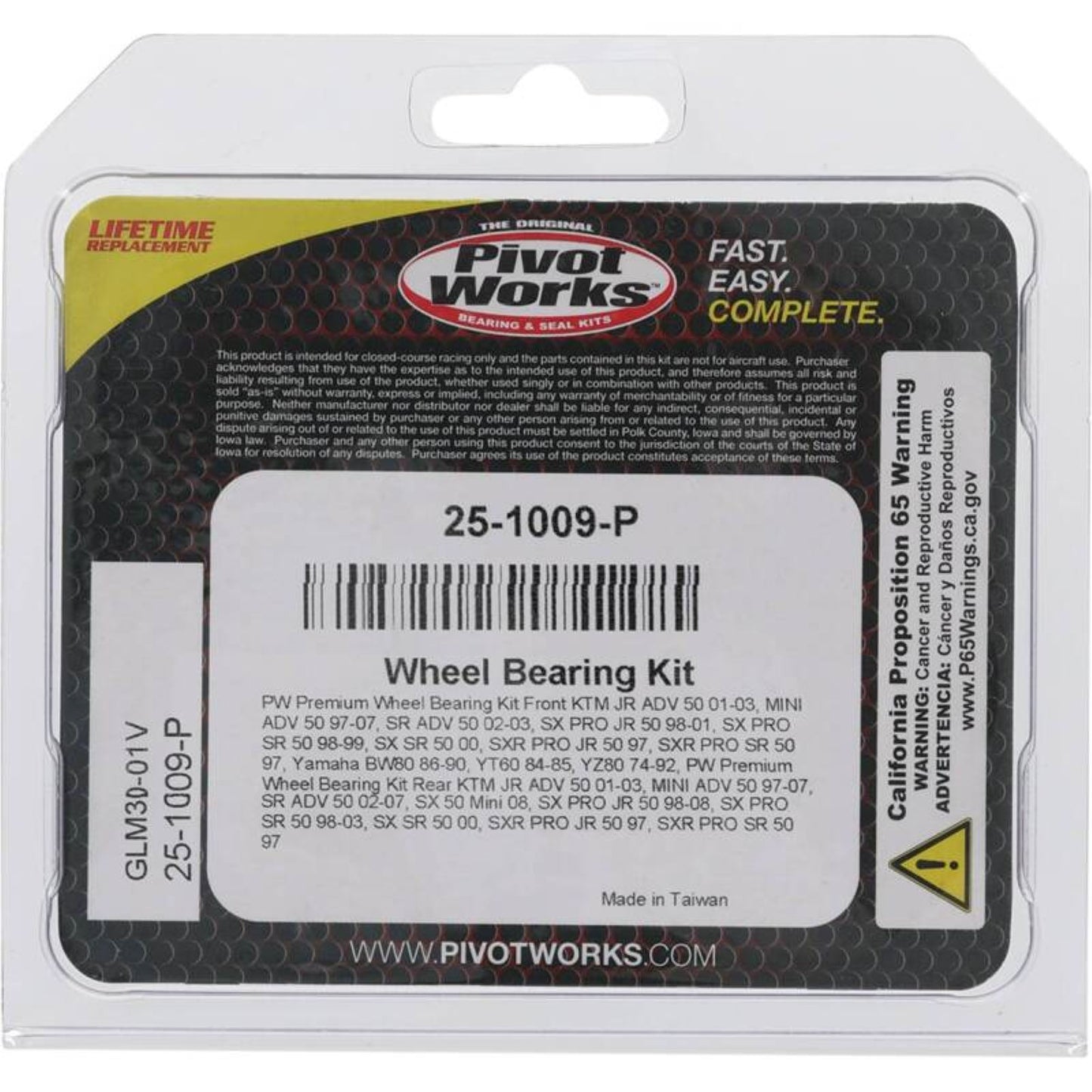 Pivot Works Wheel Bearing Kit Premium for Gas Gas/ Husqvarna/ KTM/Yamaha 25-1578-P_1690762