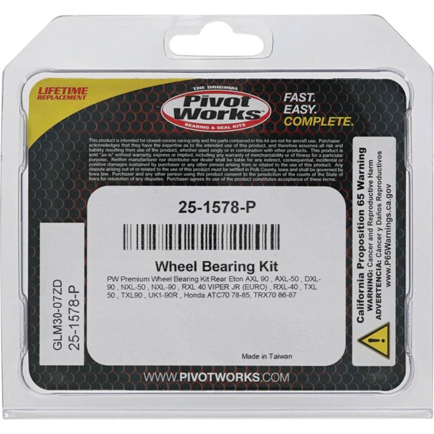 Pivot Works Wheel Bearing Kit Premium for Gas Gas/ Husqvarna/ KTM/Yamaha 25-1578-P_1690763