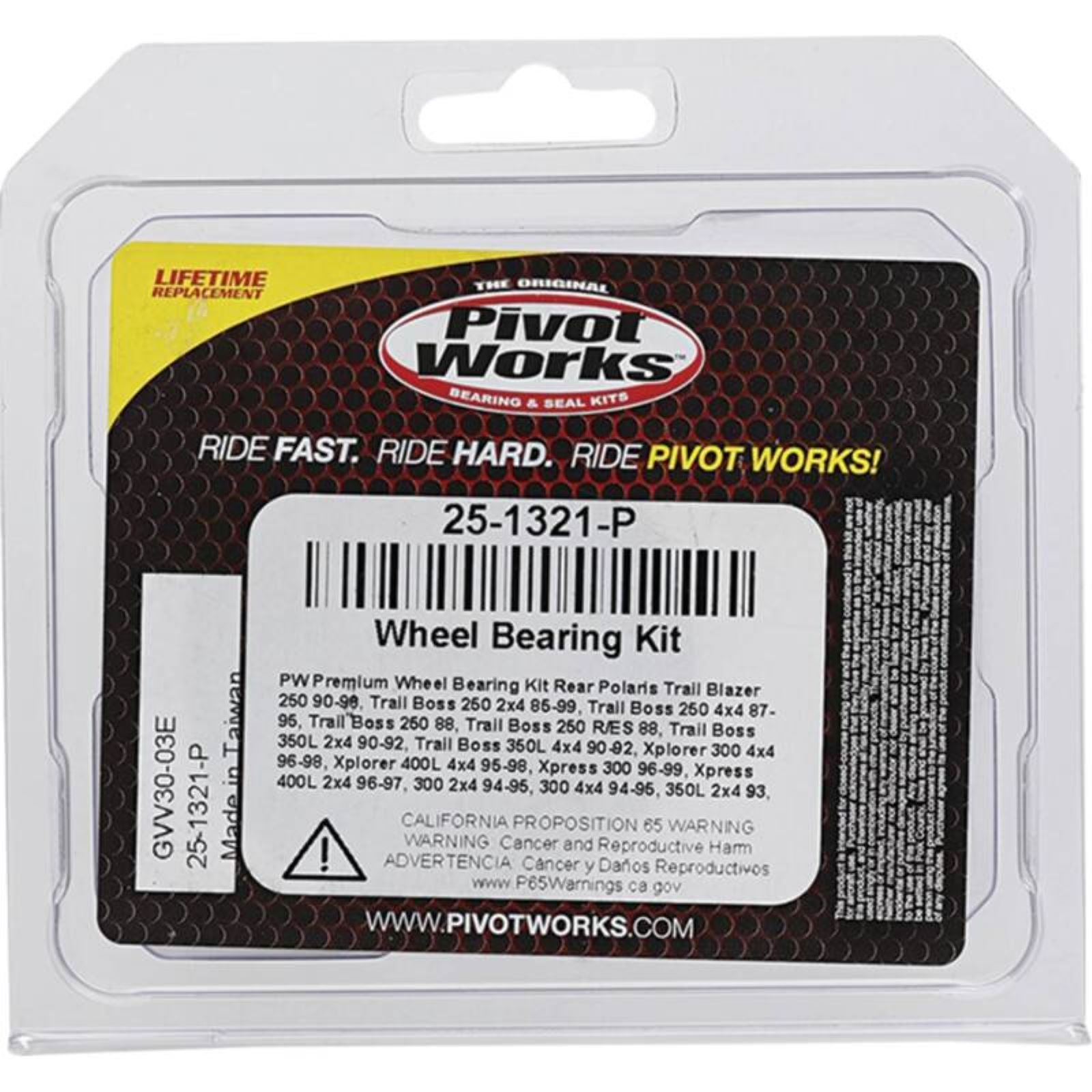 Pivot Works Wheel Bearing Kit - Premium 25-1321-P_1691358