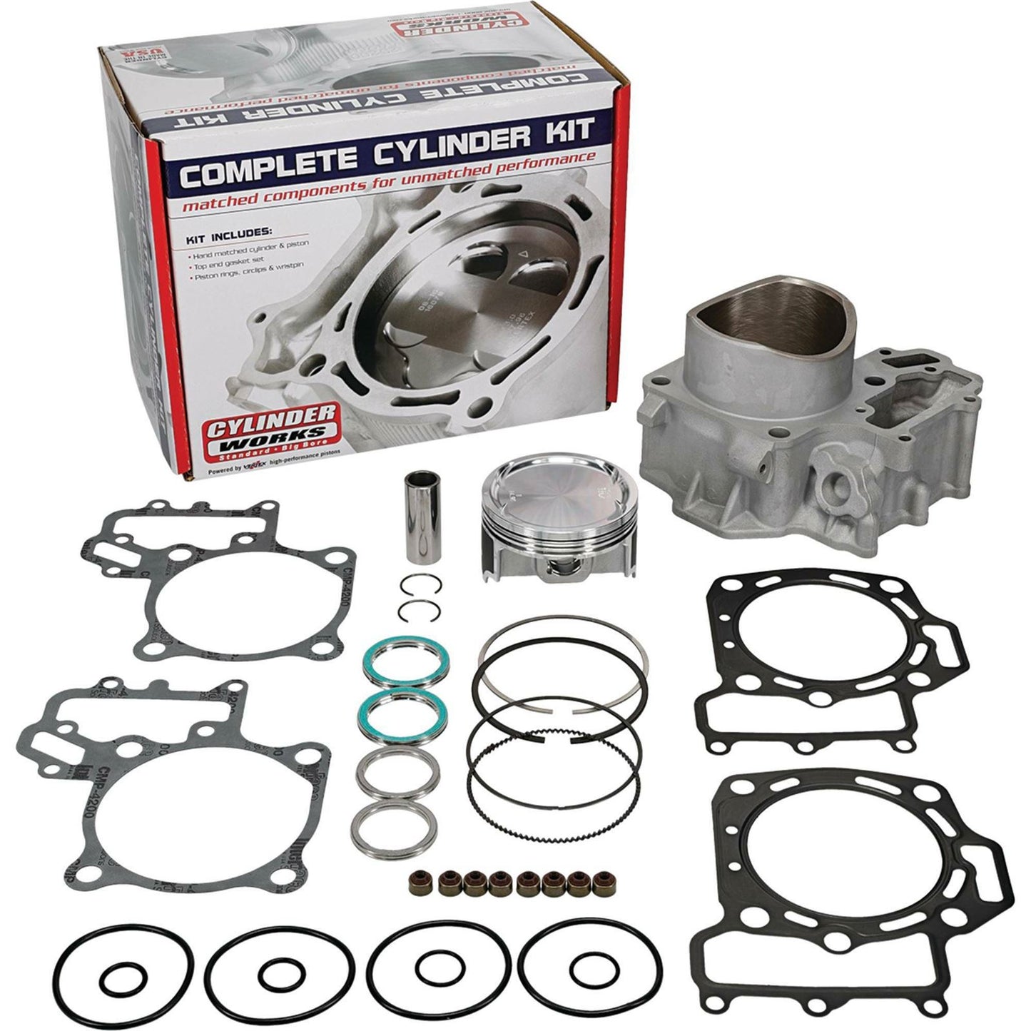 Cylinder Works Cylinder Kit for Compatible with Kawasaki KRF/KRT - Front [MPN: CW30013K01]_890956