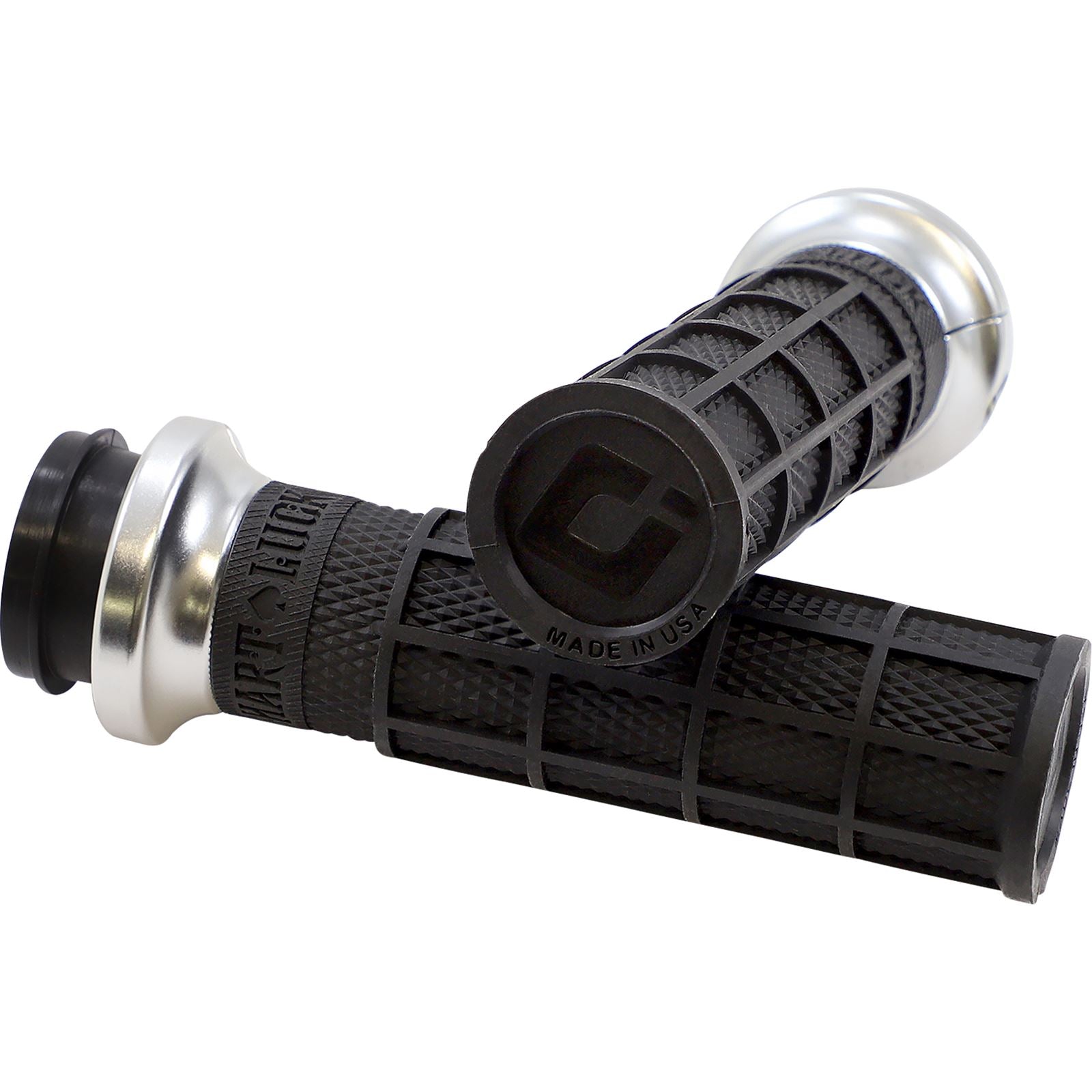 ODI Hart LuckGrips - TBW - Black/Silver [MPN: V31HTW-BB-S]_1103533