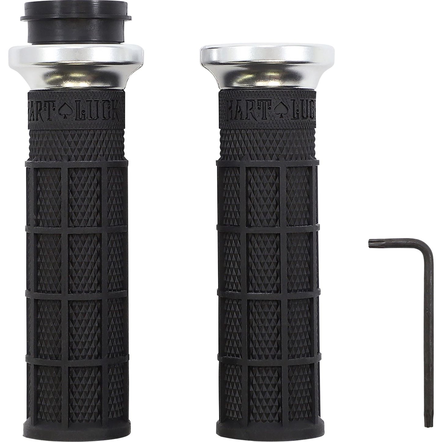 ODI Hart LuckGrips - TBW - Black/Silver [MPN: V31HTW-BB-S]_1103532