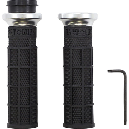 ODI Hart LuckGrips - TBW - Black/Silver [MPN: V31HTW-BB-S]_1103532