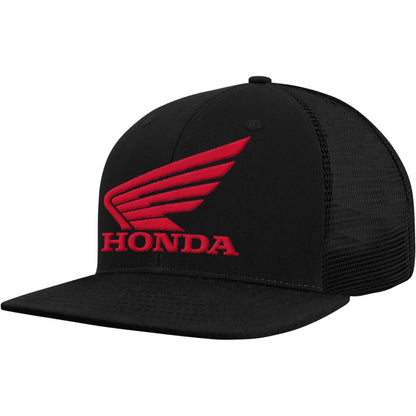 Honda Wing Flat Bill Hat - Black/Red [MPN: NP21A-H3170]_891812