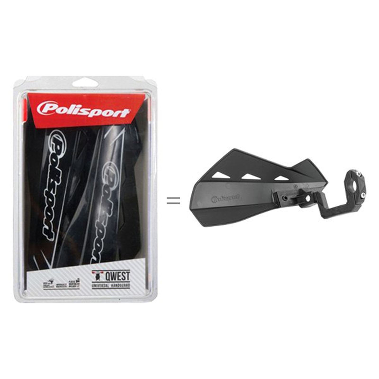 Polisport Qwest Handguards with Plastic Mounting Kit Yellow RM 01 8304200033_590976