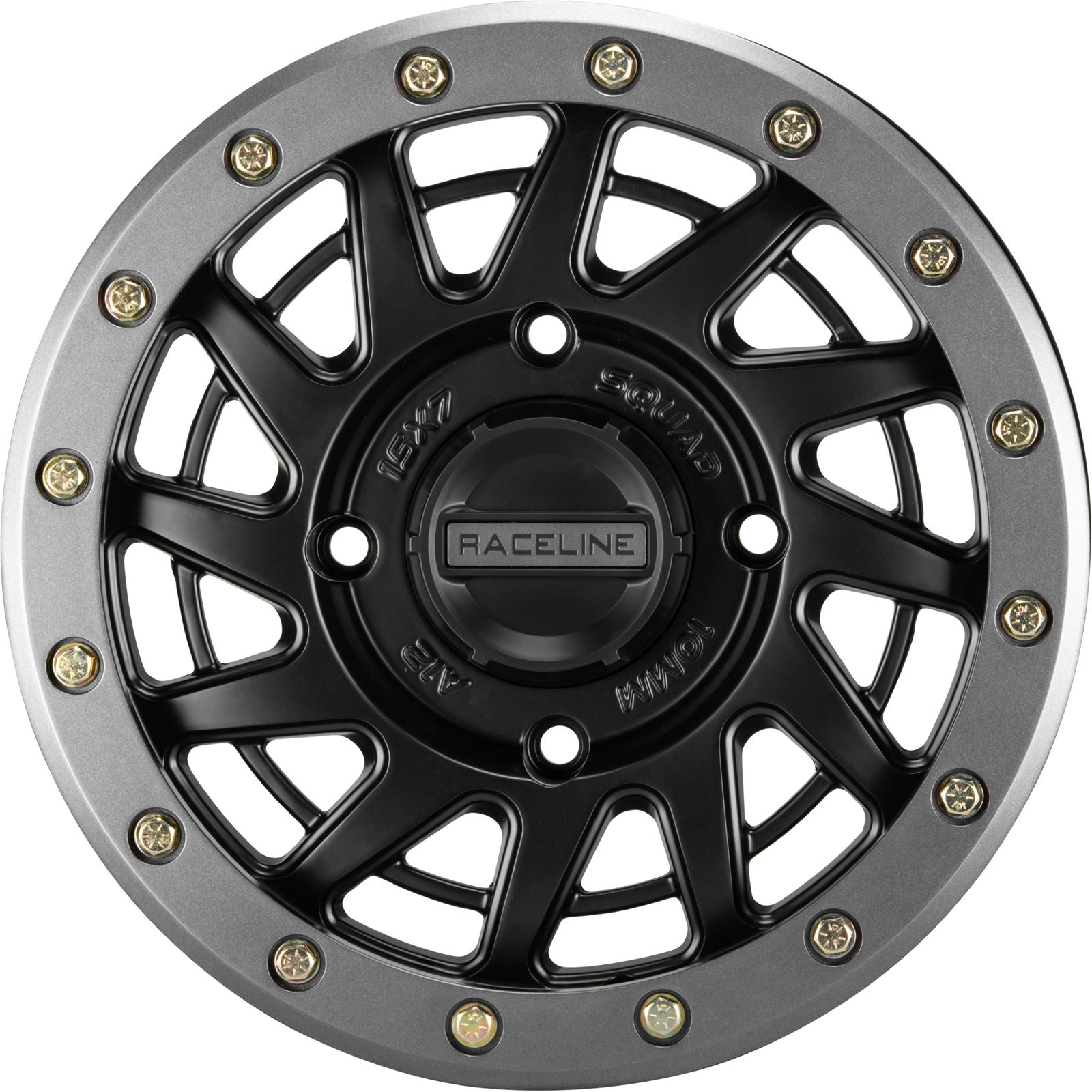 Raceline Squad Beadlock Wheel 15X7 4/137 6+1(+38mm) - Black/Gunmetal A12BG-57037+38_1075353