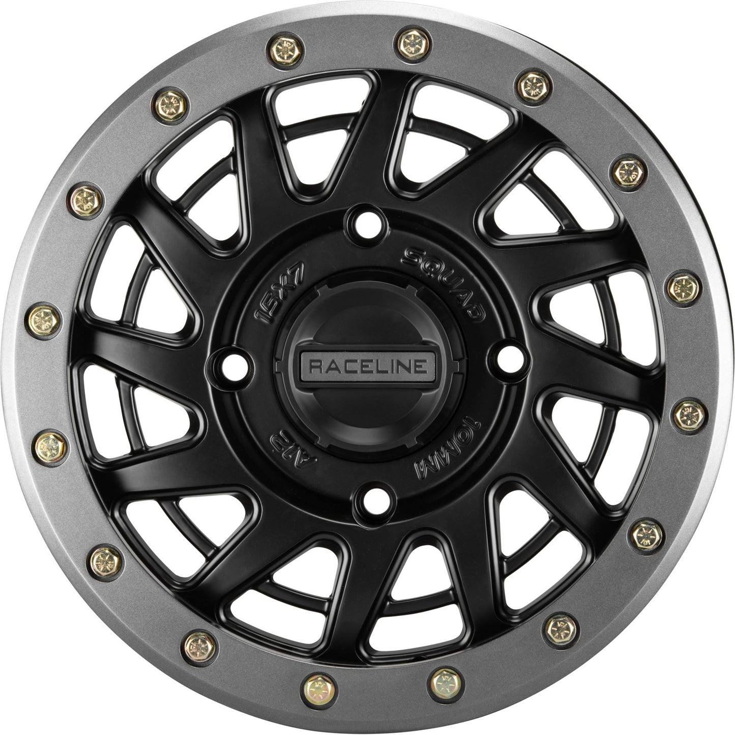 Raceline Squad Beadlock Wheel 15X7 4/156 5+2(+10MM) Black/Metall A12BG-57056+10_1075355