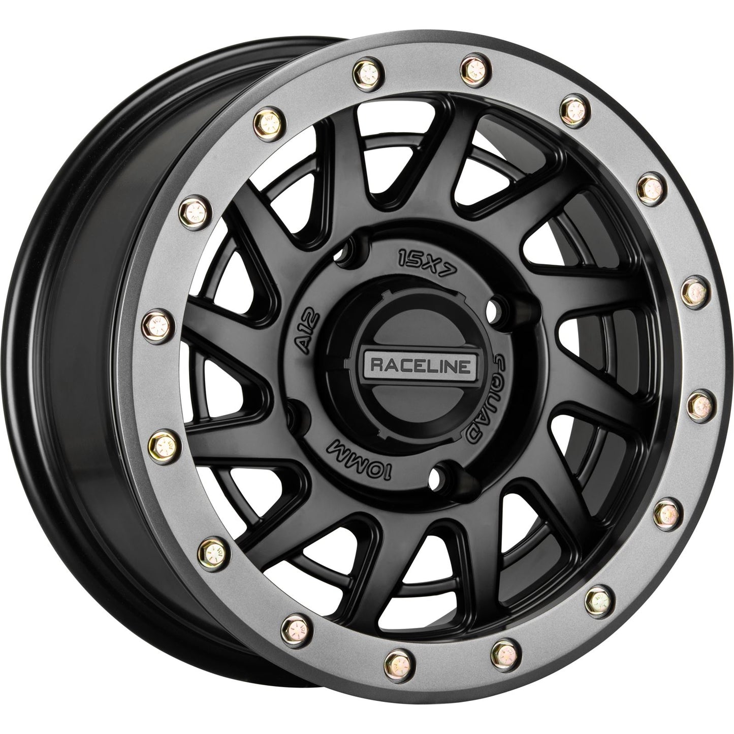 Raceline Squad Beadlock Wheel 15X7 4/156 6+1(+38MM) Black/Metall A12BG-57056+38_1075356
