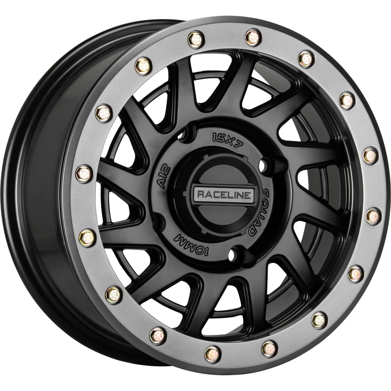 Raceline Squad Beadlock Wheel 15X7 4/156 6+1(+38MM) Black/Metall A12BG-57056+38_1075356