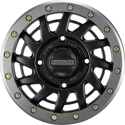 Raceline Squad Beadlock Wheel 15X7 4/156 6+1(+38MM) Black/Metall A12BG-57056+38_1075357