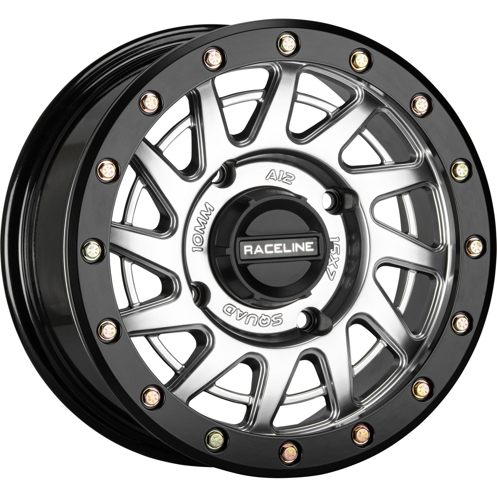 Raceline Squad Beadlock Wheel 15X7 4/137 6+1(+38mm) - Hyper Silver A12SB-57037+38_1075370