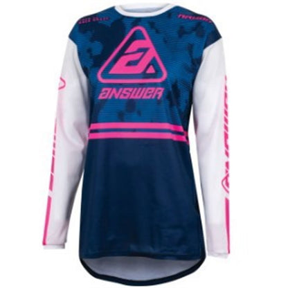 Answer Women's A23 Arkon Trials Jersey - Blue/White/Magenta - Large 447404_979984