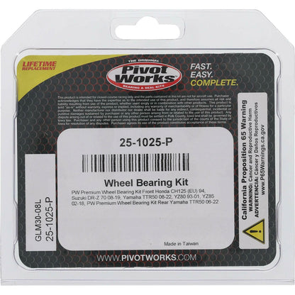Pivot Works Complete Wheel Bearing Rebuild Kit for Suzuki/Yamaha 25-1025-P_893167