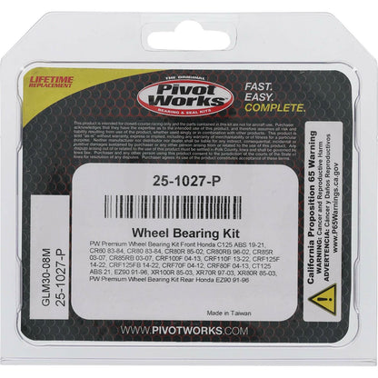 Pivot Works Complete Wheel Bearing Rebuild Kit for Honda CR/CRF/XR 25-1027-P_893144