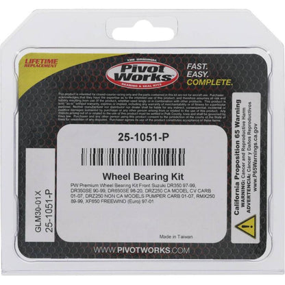 Pivot Works Wheel Bearing Kit Premium for Suzuki DR/RMX 25-1051-P_1691929