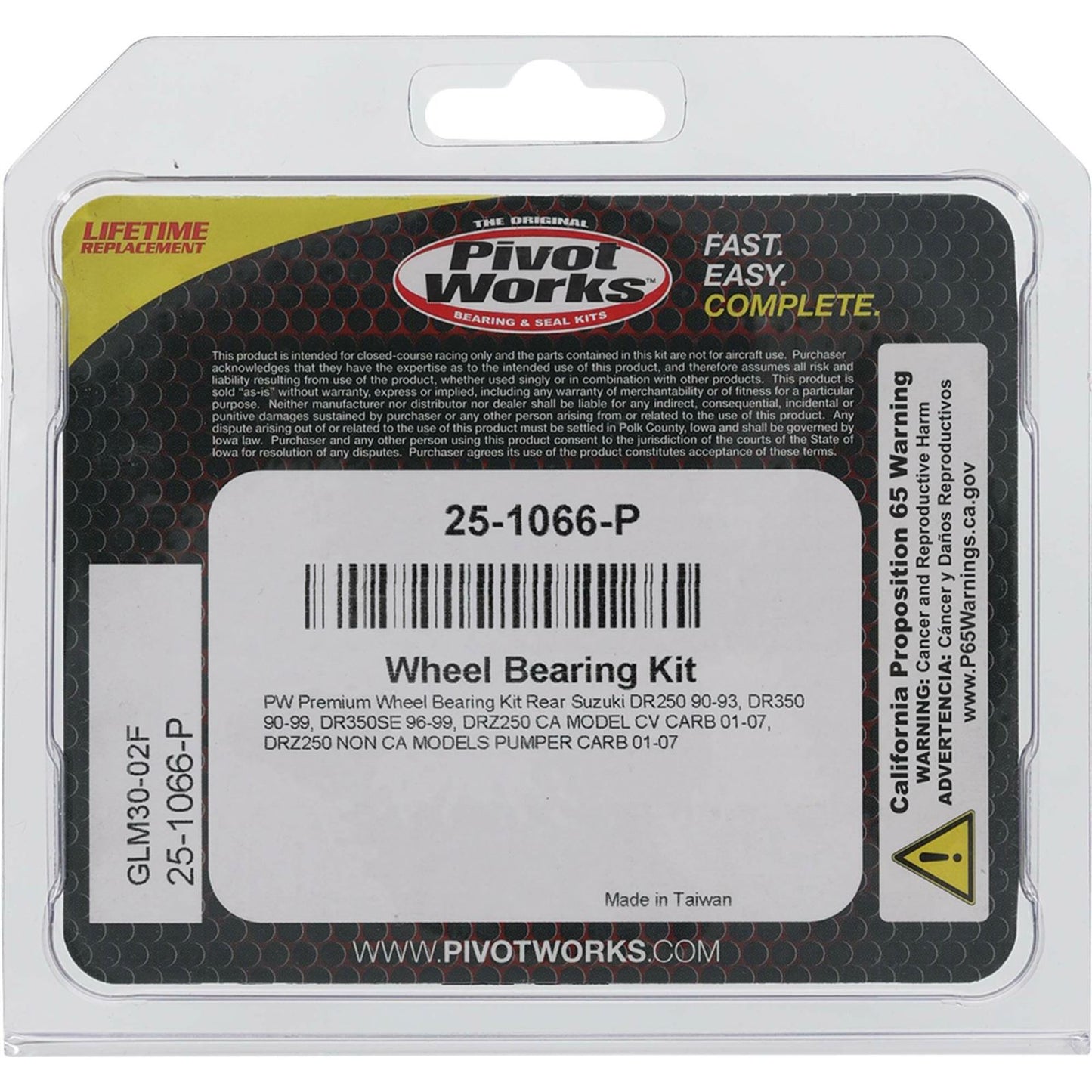 Pivot Works Wheel Bearing Kit Premium for Suzuki DR 25-1066-P_893234