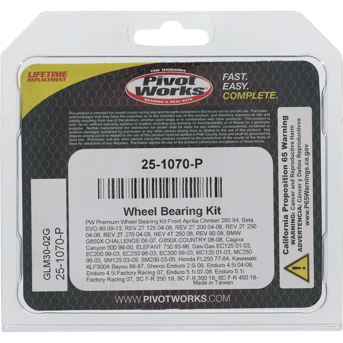 Pivot Works Wheel Bearing Kit Premium 25-1070-P_893217