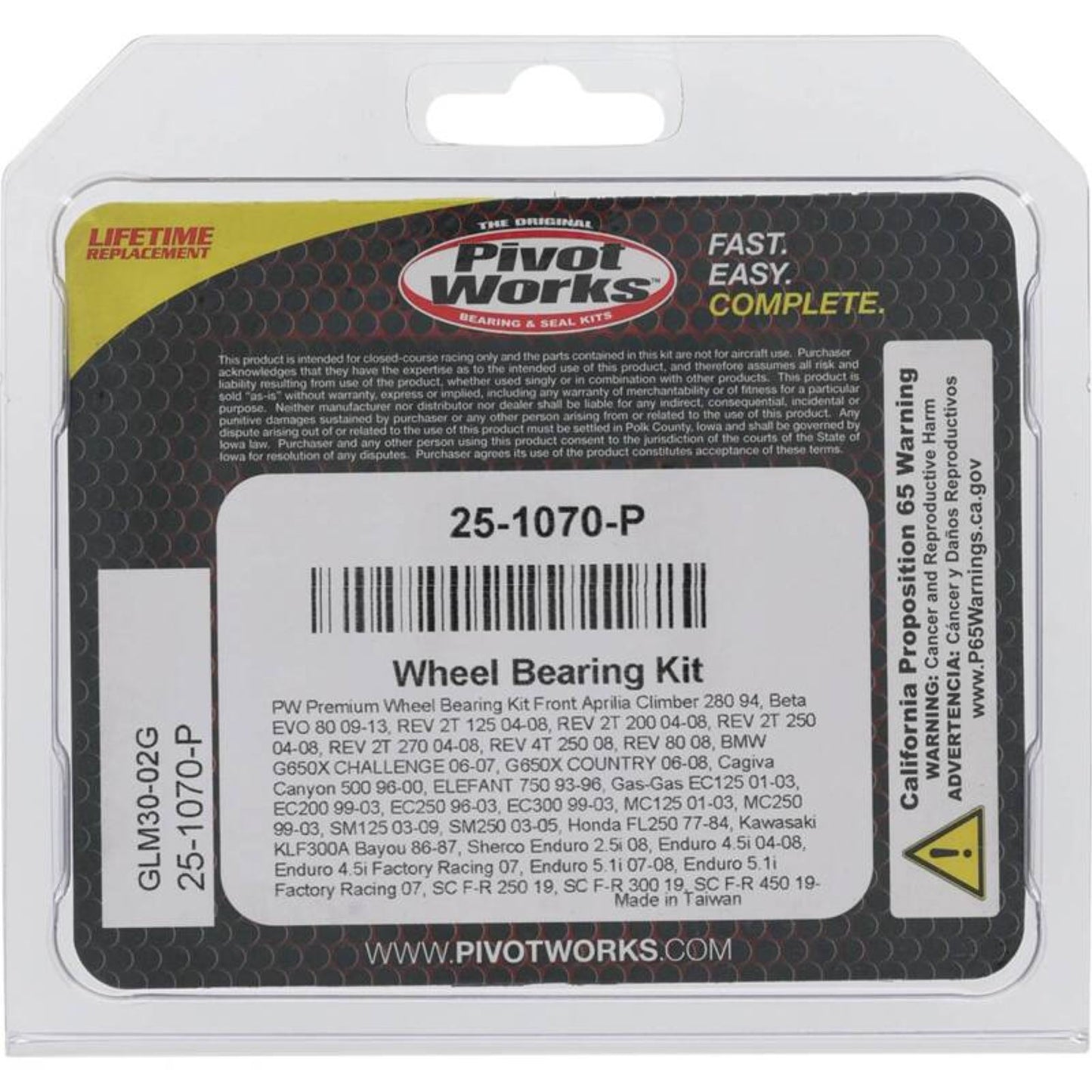 Pivot Works Wheel Bearing Kit Premium 25-1070-P_1689916