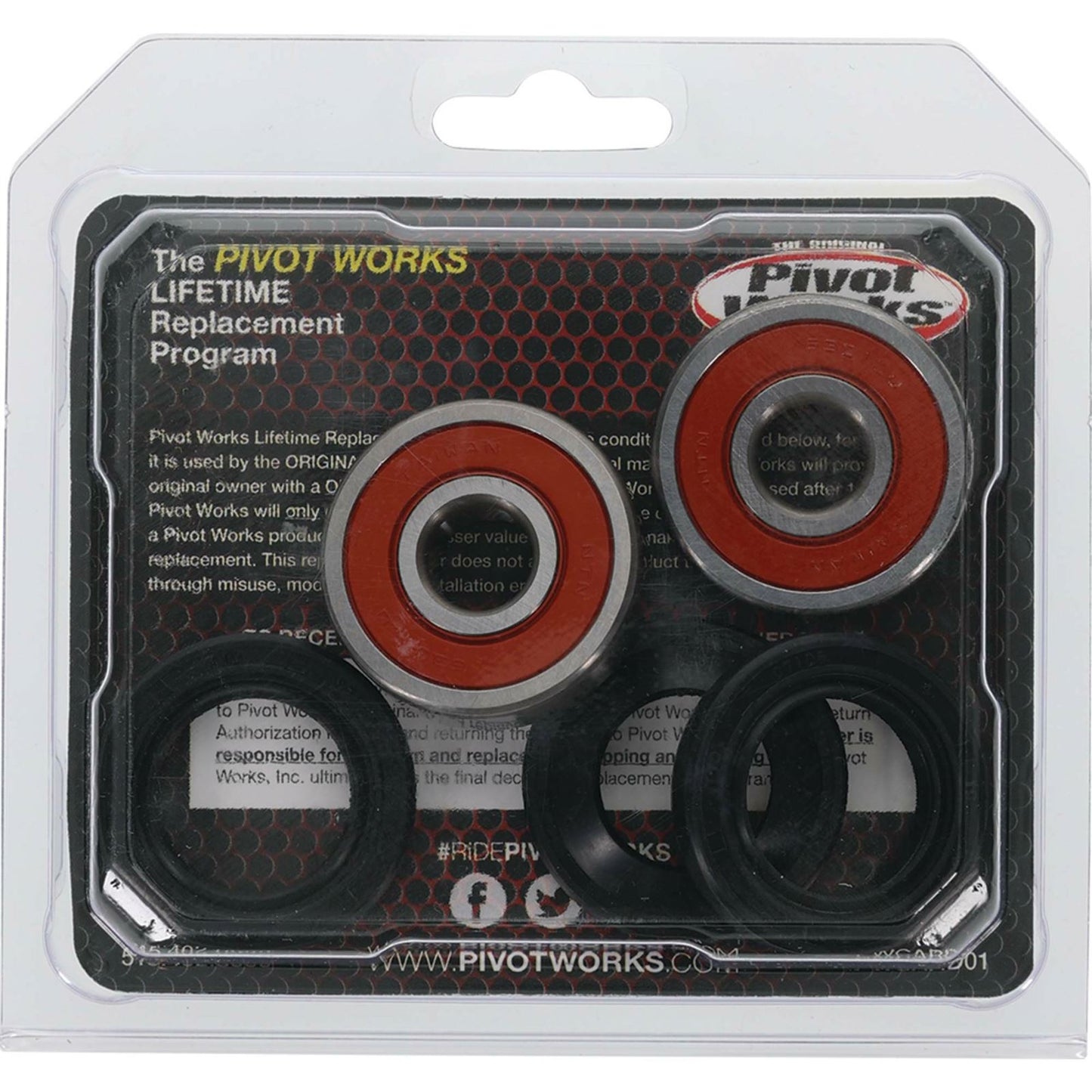 Pivot Works Complete Wheel Bearing Rebuild Kit for Honda 25-1072-P_893195