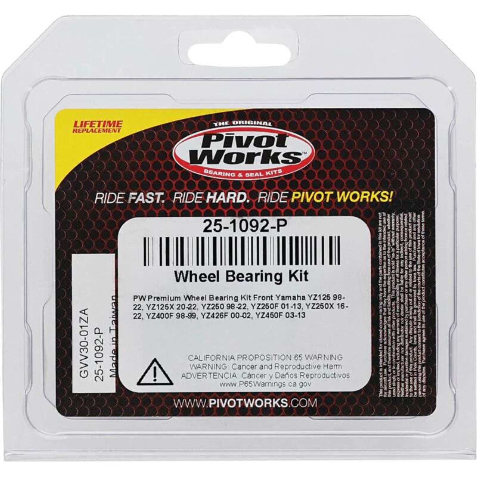 Pivot Works Wheel Bearing Kit - Premium Bearings 25-1092-P_1691400