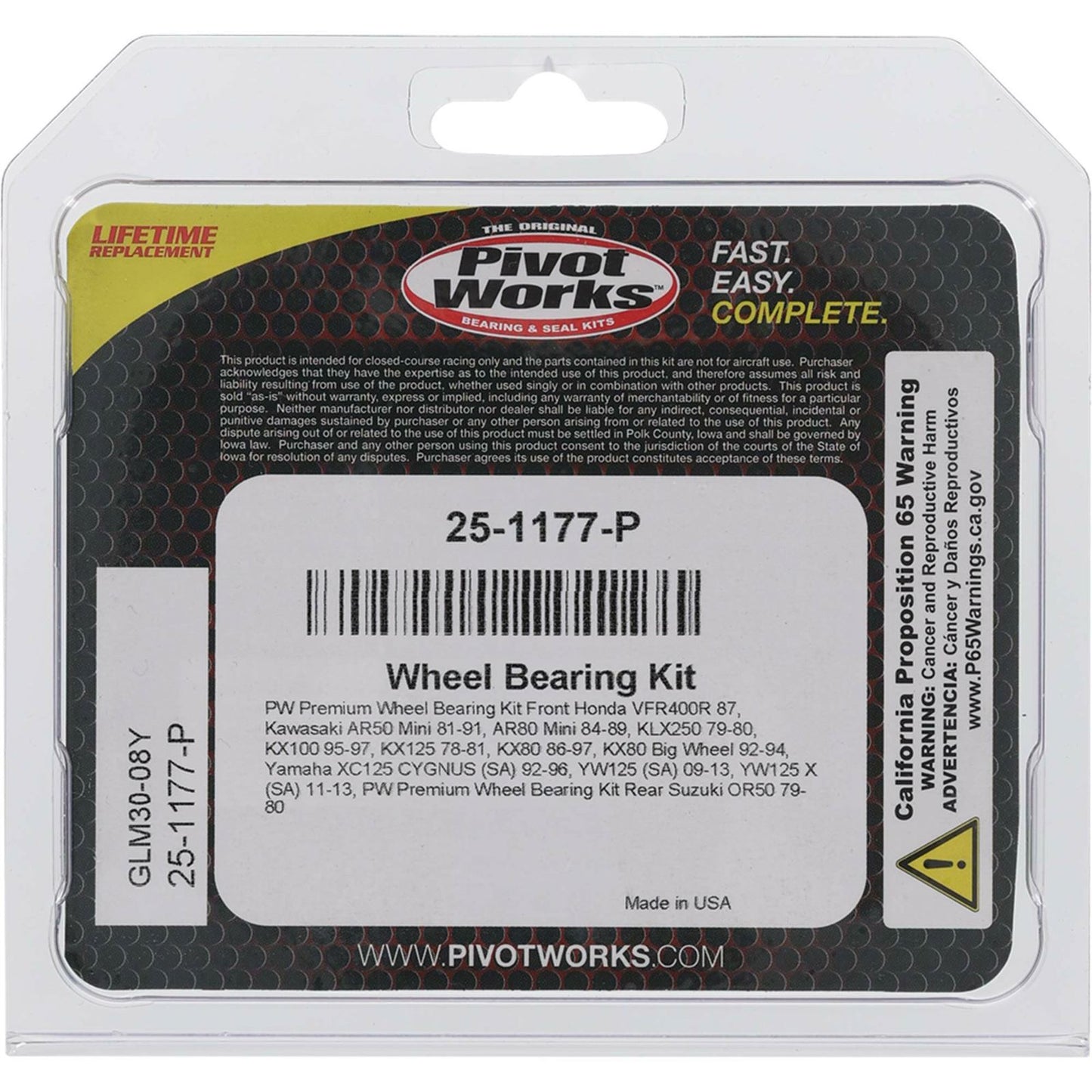 Pivot Works Wheel Bearing Kit - Premium 25-1177-P_893324