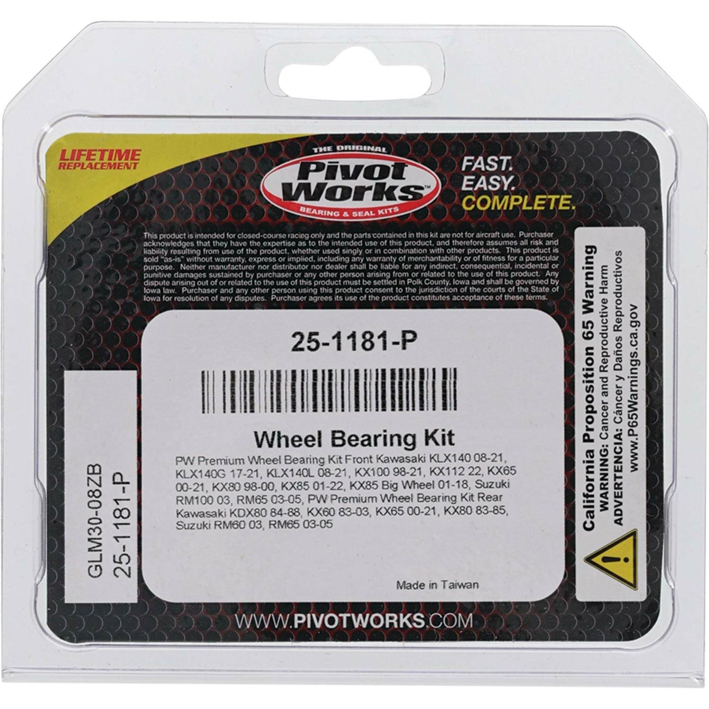 Pivot Works Complete Wheel Bearing Rebuild Kits 25-1181-P_893334
