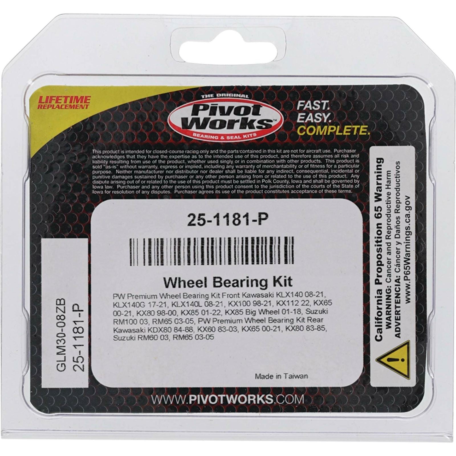 Pivot Works Complete Wheel Bearing Rebuild Kits 25-1181-P_893334