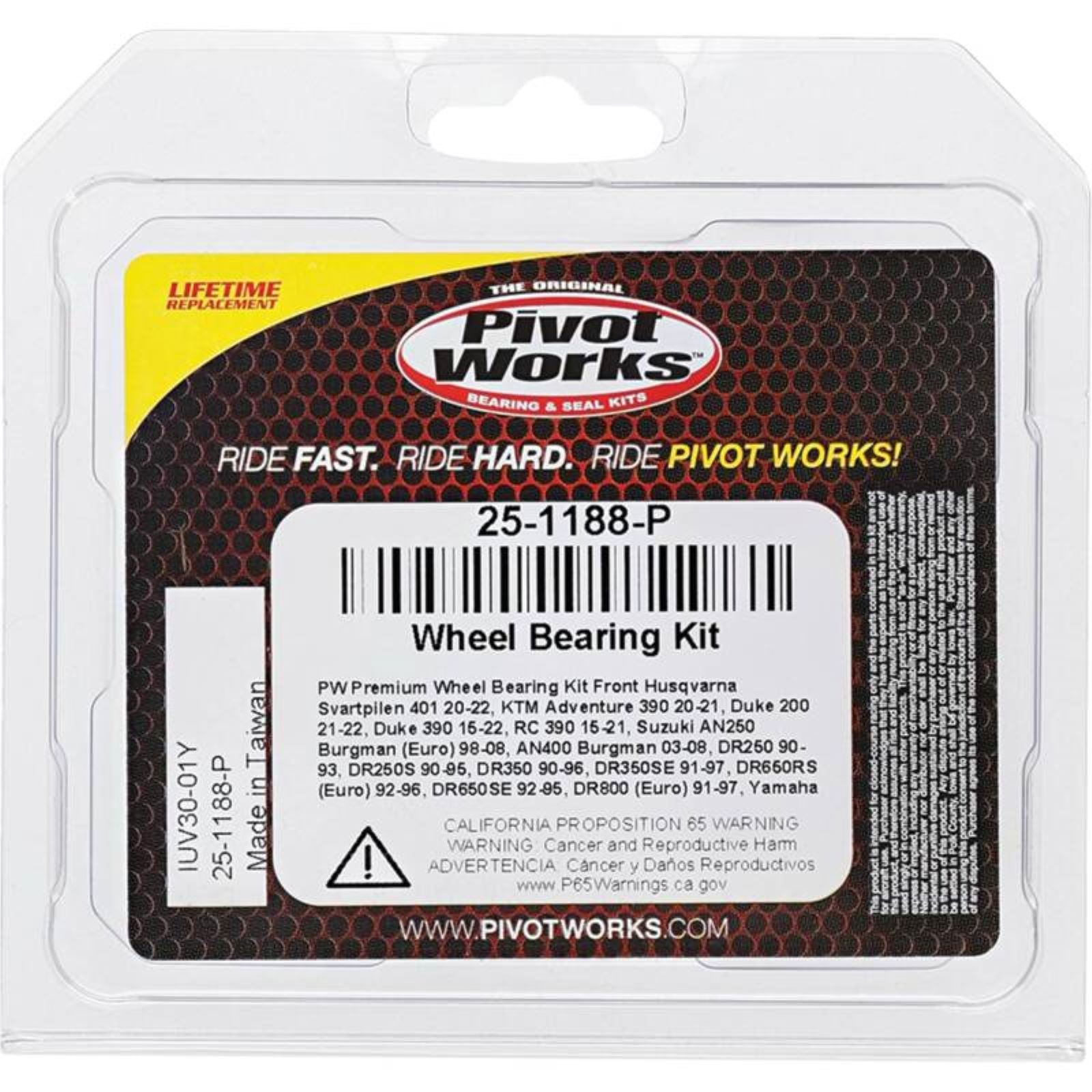 Pivot Works Wheel Bearing Kit - Premium 25-1188-P_1690090