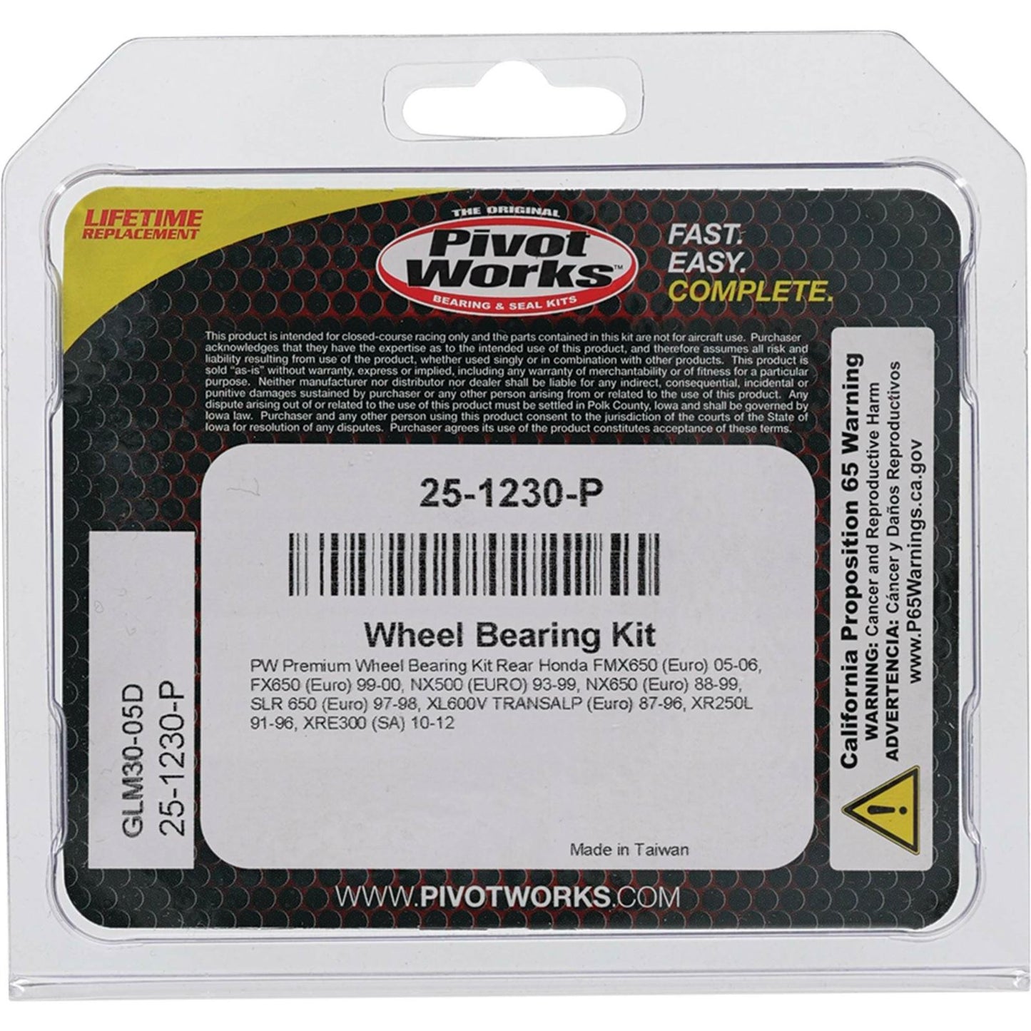 Pivot Works Wheel Bearing Kit - Premium 25-1230-P_893367