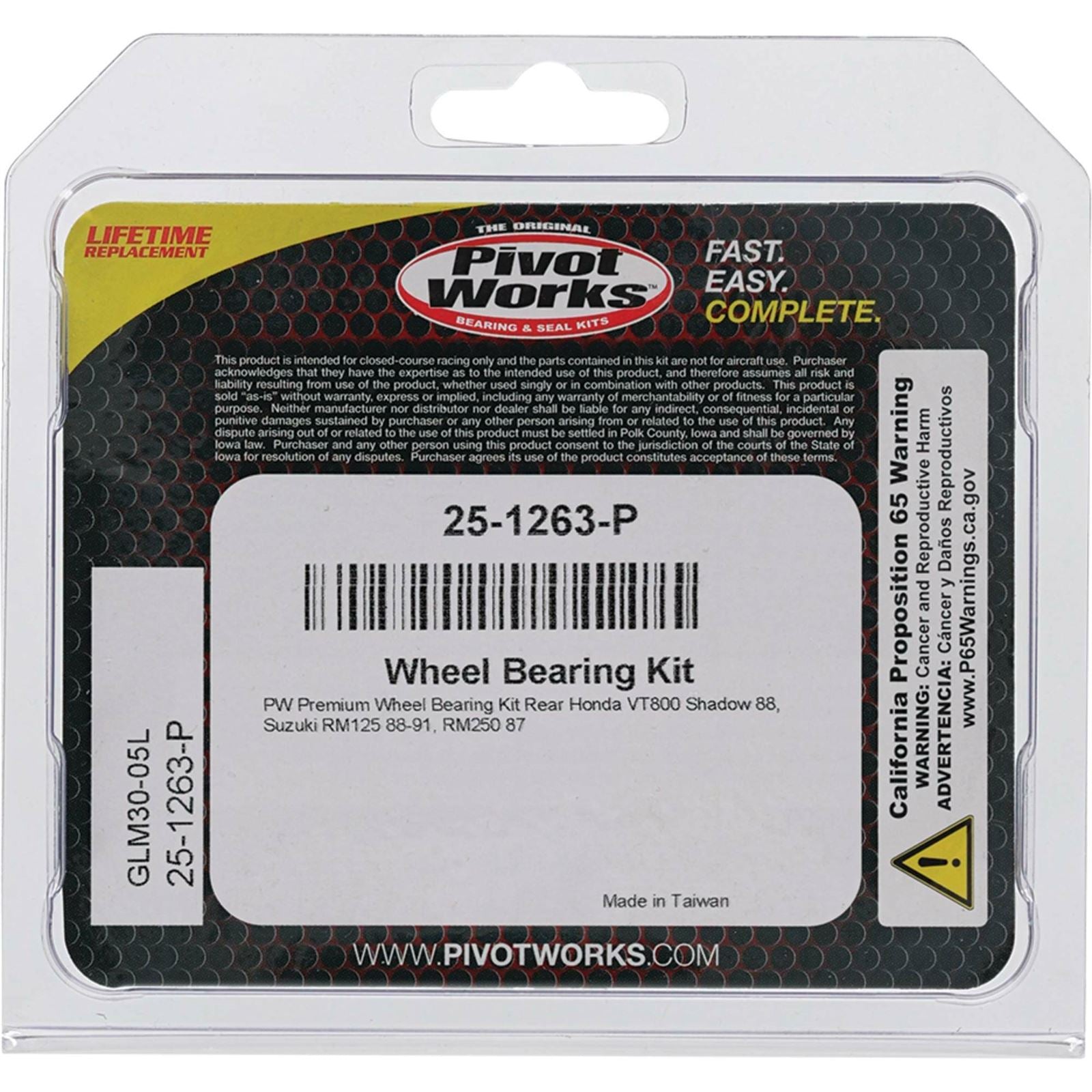 Pivot Works Wheel Bearing Kit - Premium 25-1263-P_893434