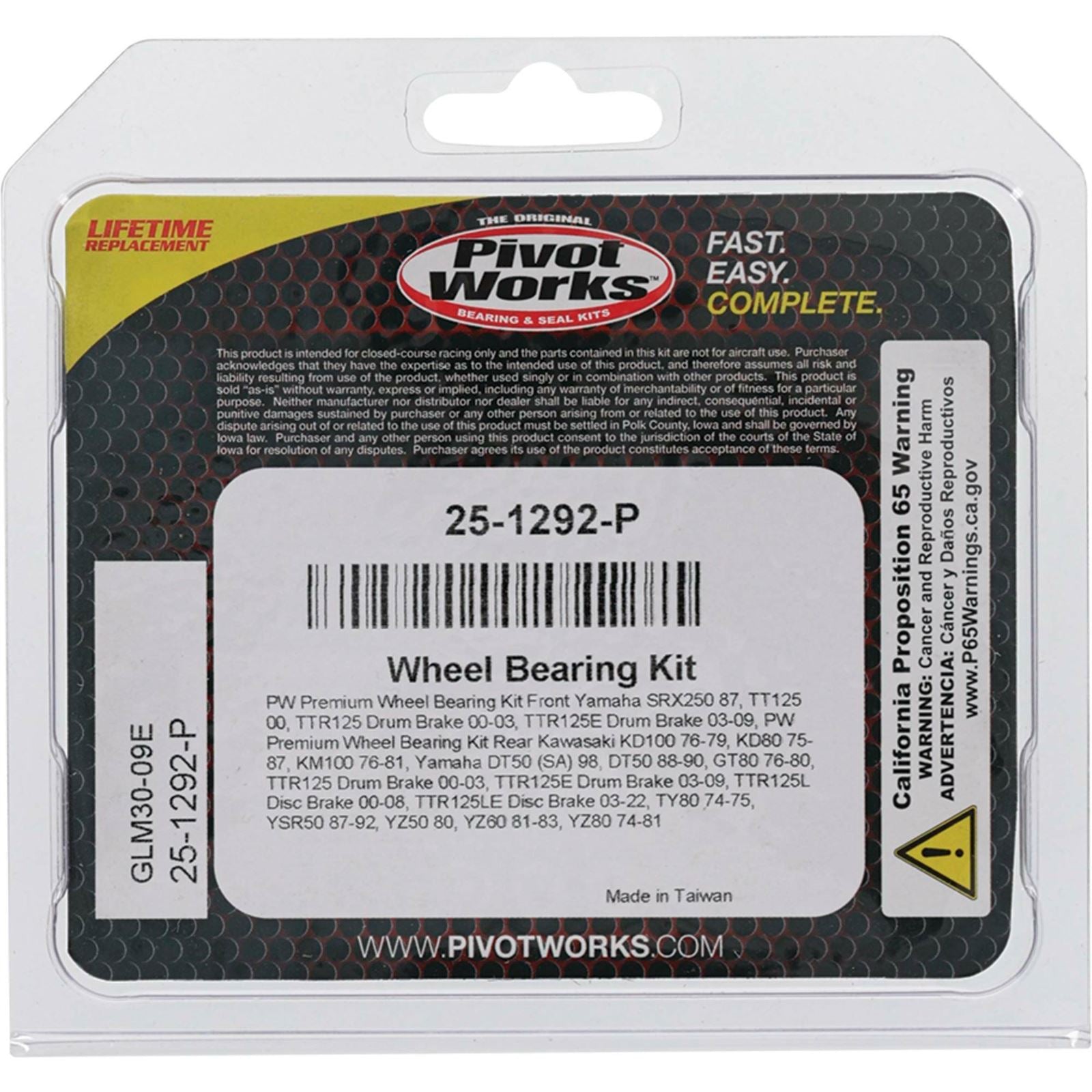 Pivot Works Complete Wheel Bearing Rebuild Kits 25-1292-P_893409