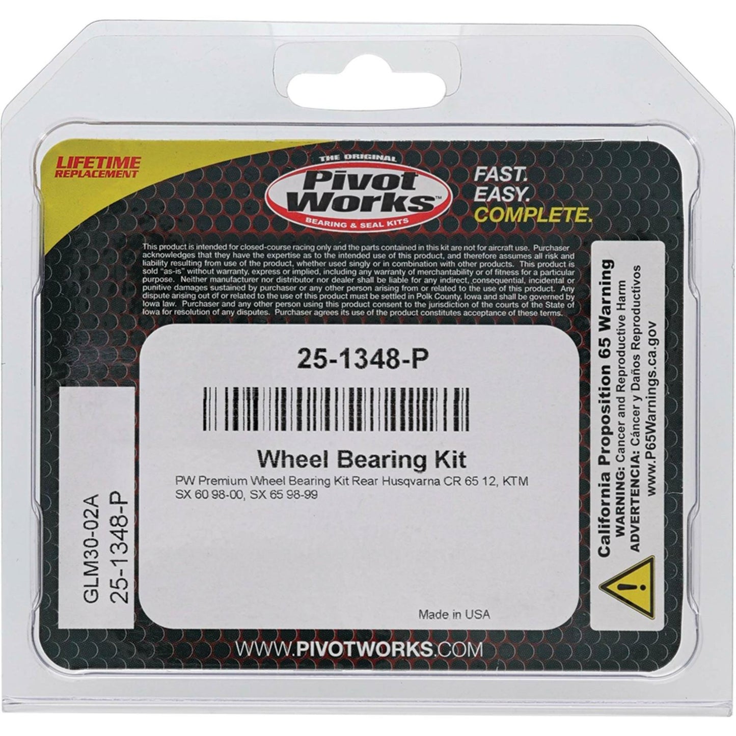 Pivot Works Wheel Bearing Kit - Premium 25-1348-P_893444