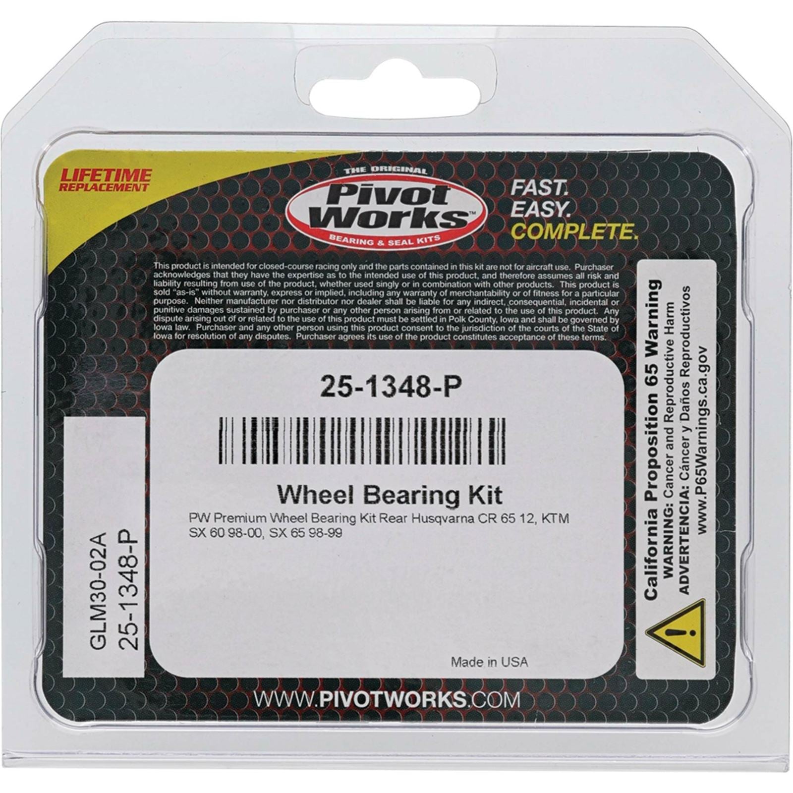 Pivot Works Wheel Bearing Kit - Premium 25-1348-P_893444