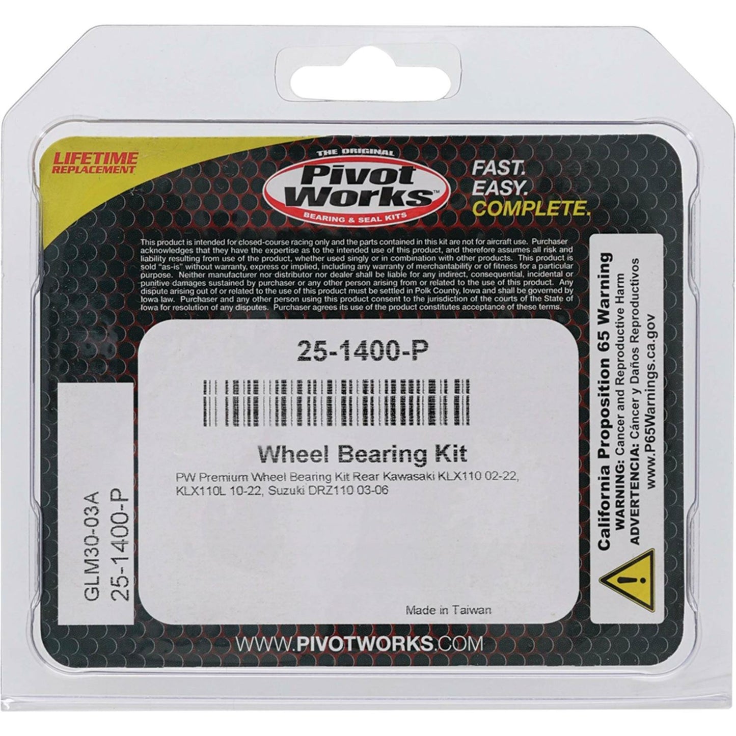 Pivot Works Complete Wheel Bearing Rebuild Kits 25-1400-P_893449