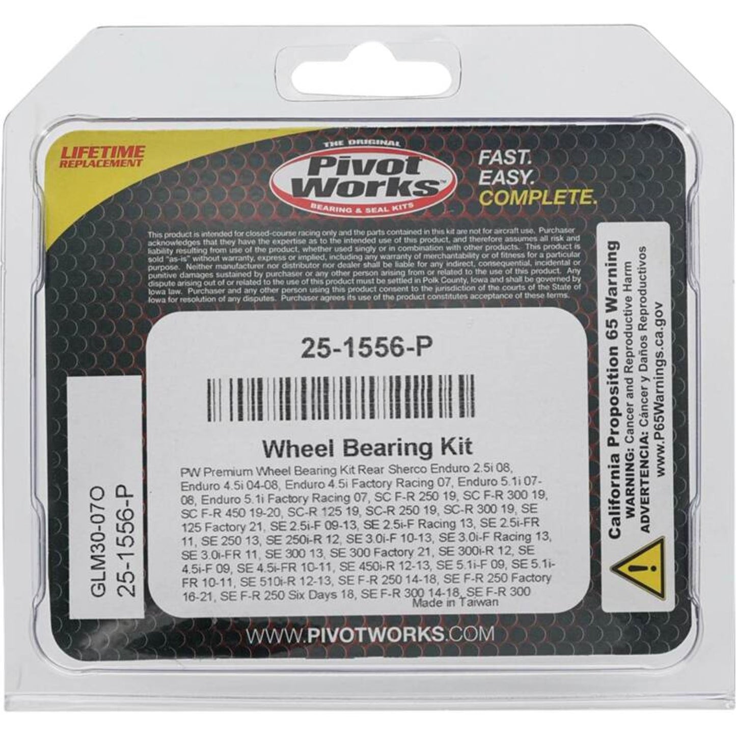 Pivot Works Wheel Bearing Kit - Premium 25-1556-P_1691884