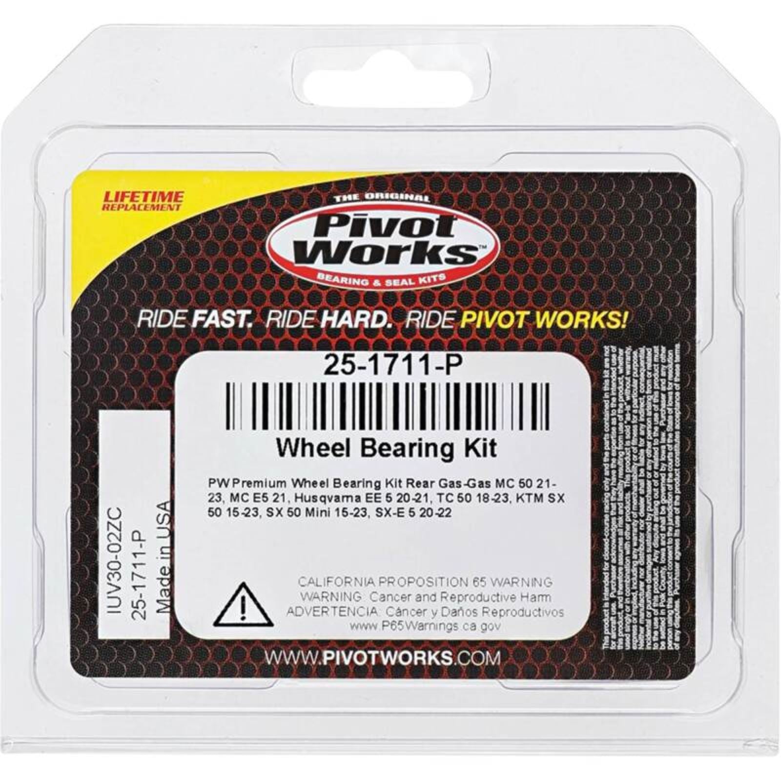 Pivot Works Wheel Bearing Kit - Premium 25-1711-P_1690223
