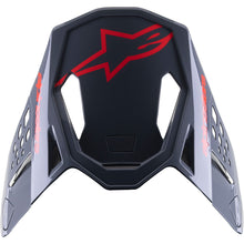 Alpinestars Supertech M8 Visor - Radium 2 - Gloss Black/Red [MPN: 8981523-1397-OS]_894409
