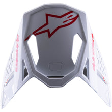 Alpinestars Supertech M8 Visor - Radium 2 - Gloss Red/White [MPN: 8981523-3012-OS]_893633