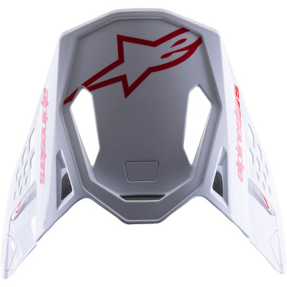 Alpinestars Supertech M8 Visor - Radium 2 - Gloss Red/White [MPN: 8981523-3012-OS]_894410
