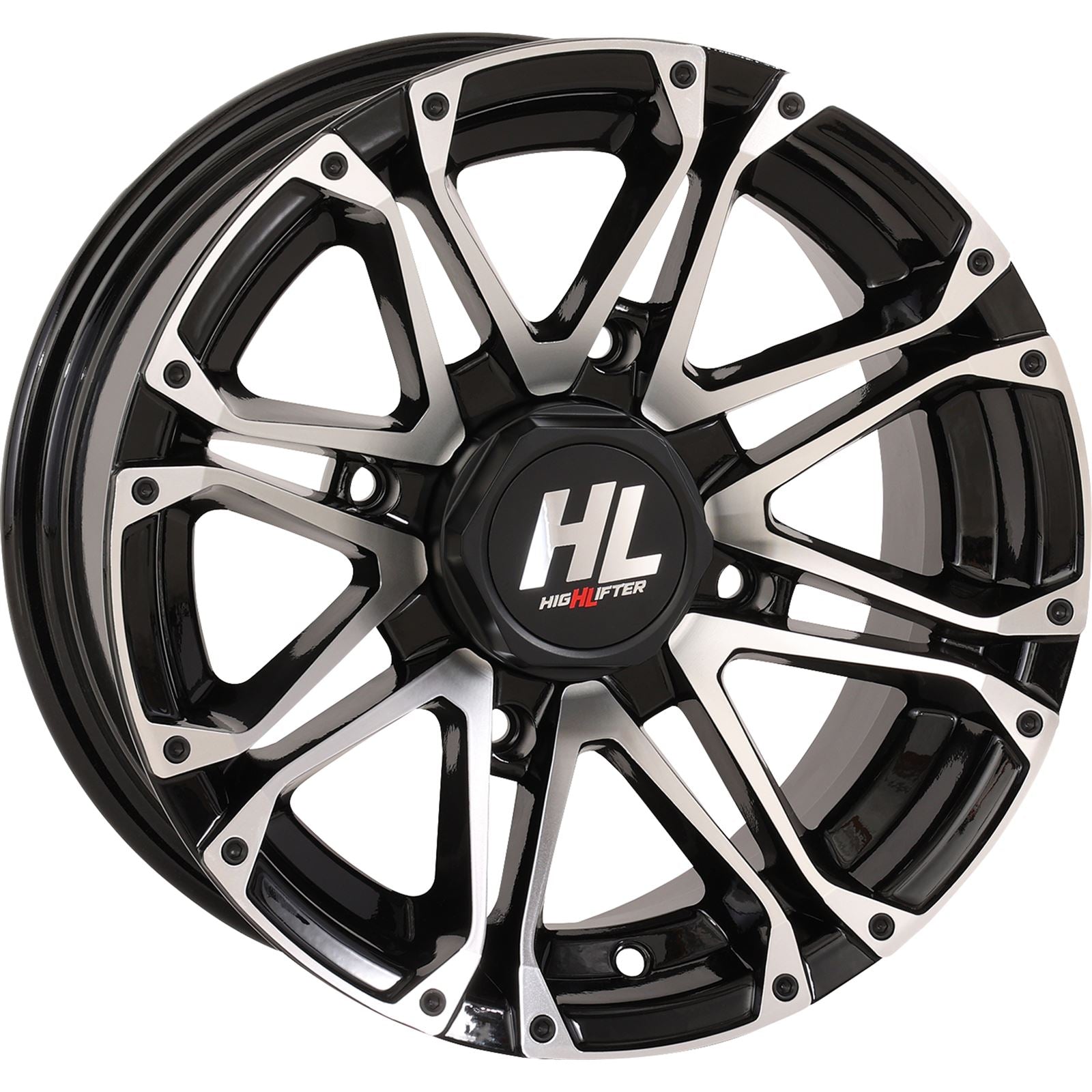High Lifter Wheel HL3 Front/Rear Gloss Black W/Machined - 12x7  12HL03-1110_893650