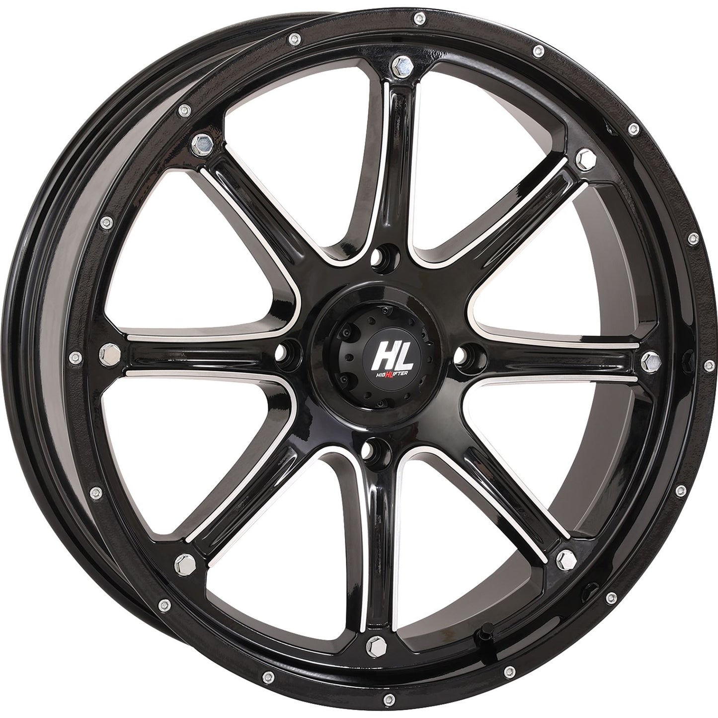 High Lifter Wheel - HL4 Front/Rear - Gloss Black with Machined - 20x6.5 - 4/156 20HL04-1156_893722
