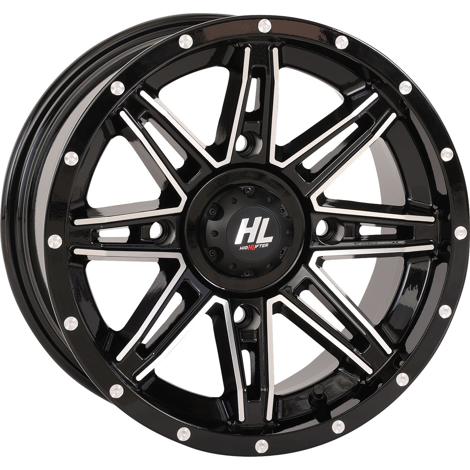 High Lifter Wheel - HL22 - Front/Rear - Gloss Black with Machined - 14x7 - 4/156 14HL22-1156_893769