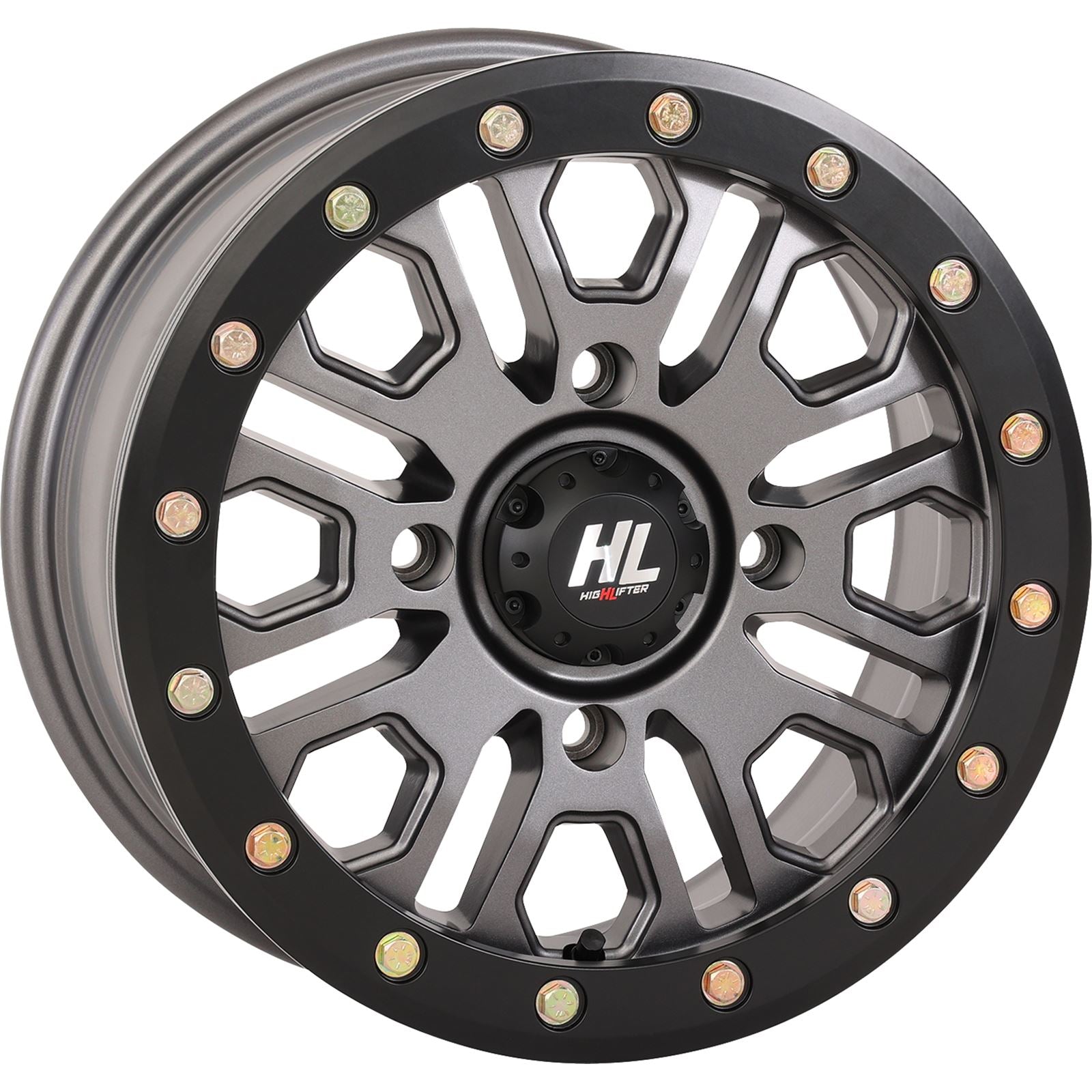 High Lifter Wheel HL23 Beadlock Front/Rear Gun Metal Gray 14x7 - 4/137 14HL23-1537_893776