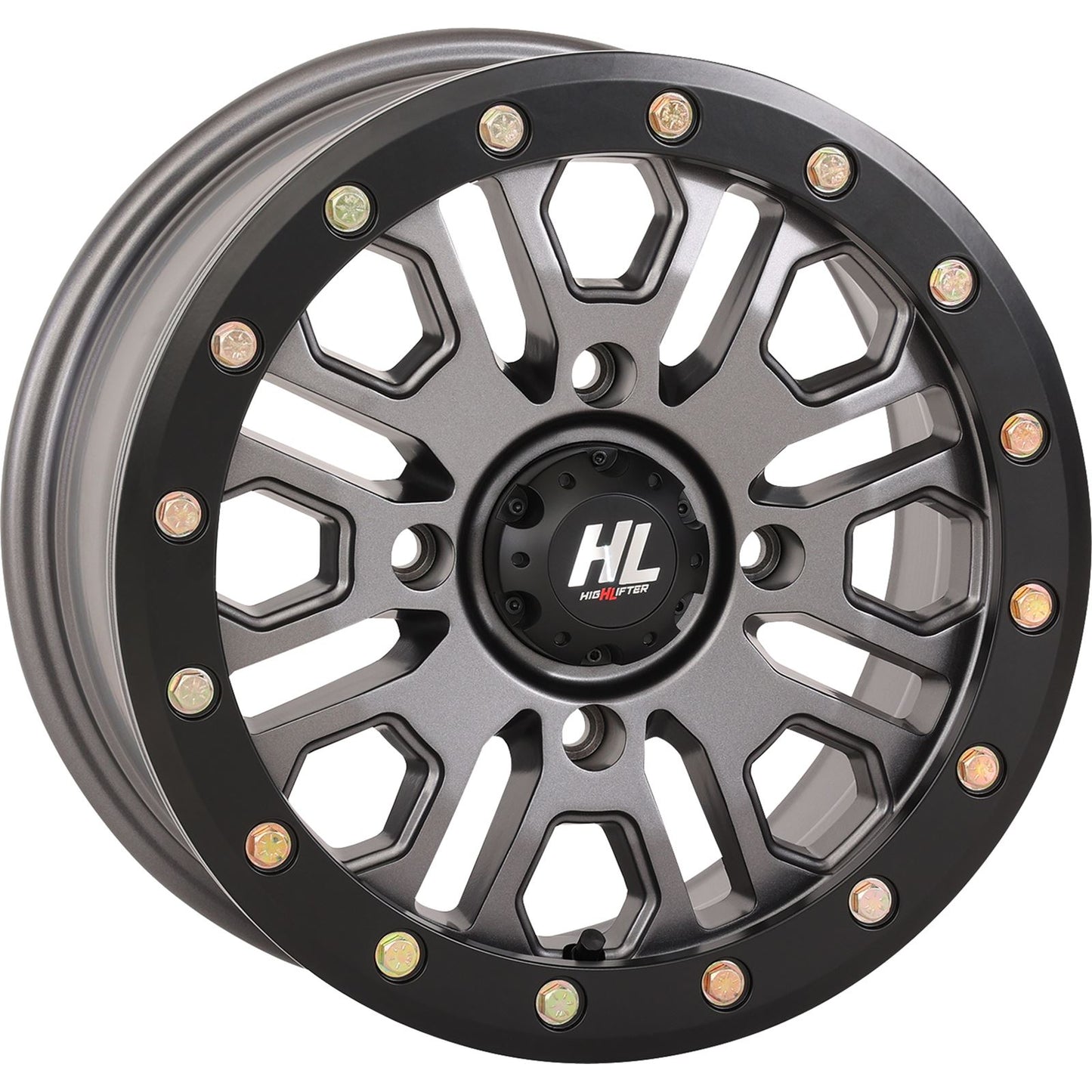 High Lifter Wheel - HL23 Beadlock Front/Rear Gun Metal Gray - 15x7 - 4/156 - 5+2 15HL23-1556_893781