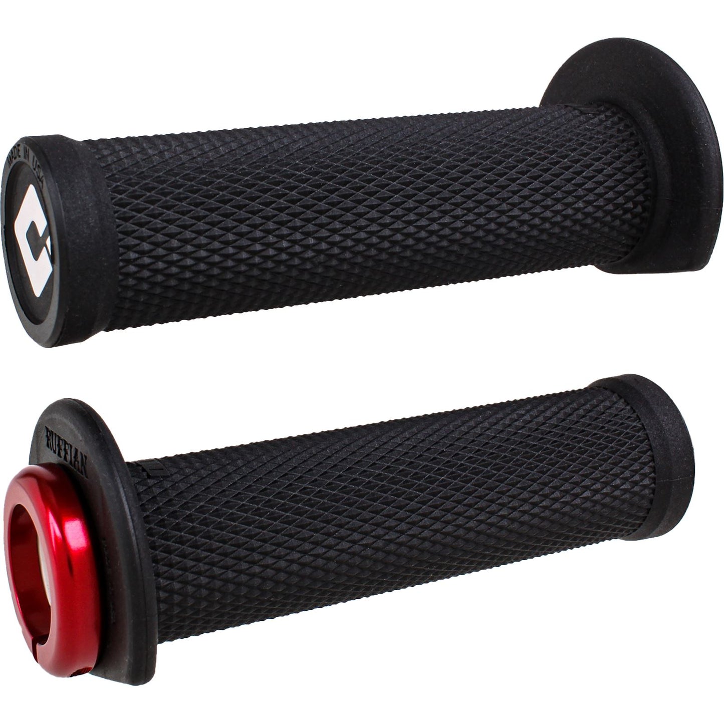 ODI Ruffian Grips - ATV/PWC - Black/Red [MPN: J33RFB-R]_1103100