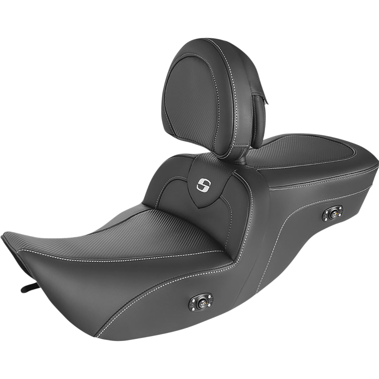 Saddlemen Heated Roadsofa™ Seat - Carbon Fiber with Backrest 897-06-185BRHC_893792