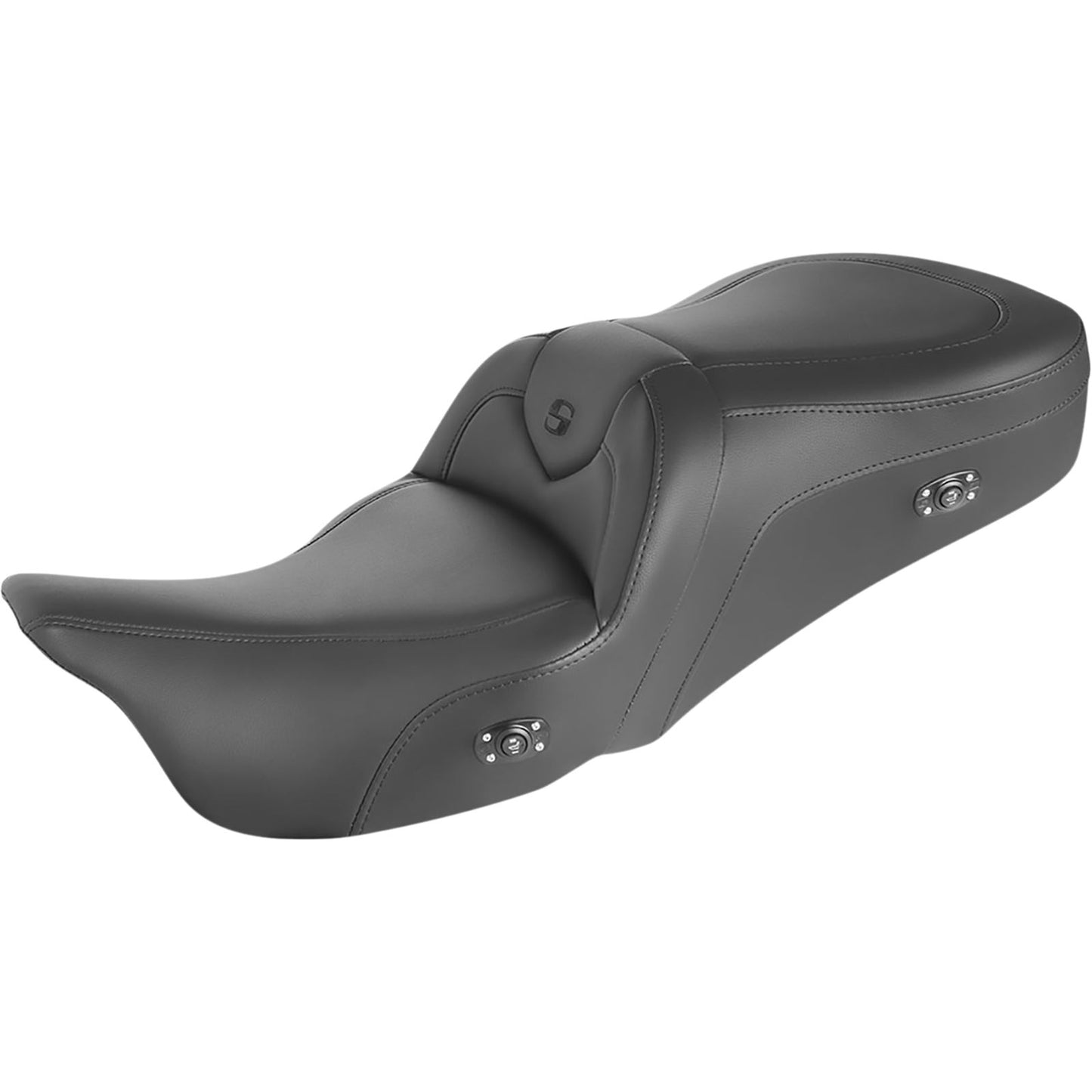 Saddlemen RoadSofa™ Heated Seat without Backrest Black with Black Stitching 897-06-187HCT_893822